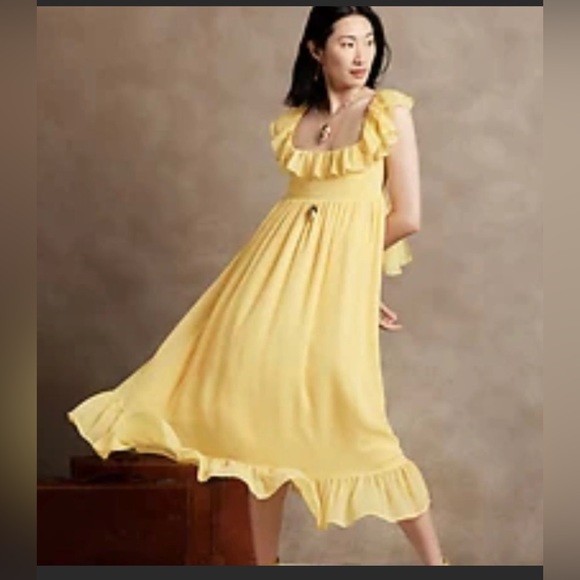 Banana Republic Dresses Banana Republic Yellow Maxi Dress Poshmark